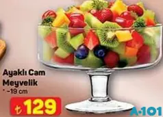 AYAKLI CAM MEYVELİK 19 CM